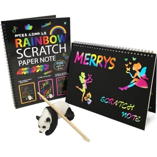 Magic Scratch Art Doodle Drawing Board Notebook DIY Rainbow Color Drawing Toys For Children Kids Painting Educational Toys Gifts