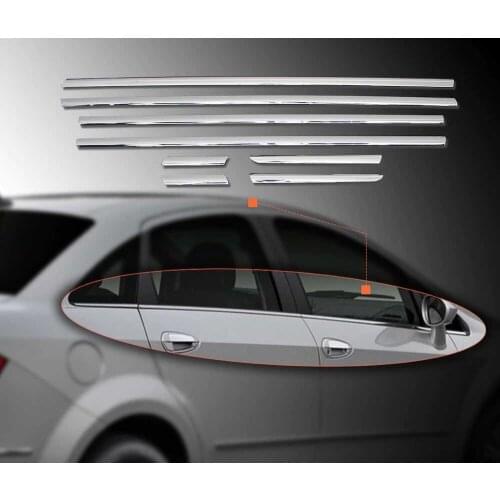 For Fiat Linea Chrome Window Frame Trim 8 Piece 2012 and Above