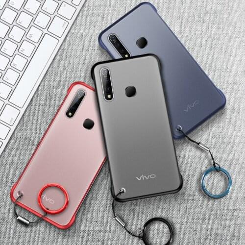 For VIVO Z5X Case Hard Matte Transparent Slim With Ring Protective Back Cover case for vivo z5x z5 X vivoz5x phone shell