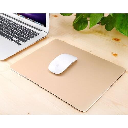 30x24cm Big Size Aluminium Alloy PU 2 Side Use Gaming Hard Metal Material Personalized Durable Mouse Pad Mat Comfort Mice Pads
