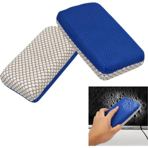 LEEPEE Car Wash Sponge Auto Washing Cleaning Sponge Motorcycle Bike Washer Microfiber Mesh Wash Clean Brush Car Detailing Care