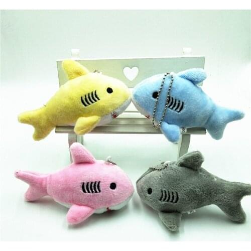 Kids Small Plush Toy Sea Animals Sharks Whales Plush Toys Key Chains School Bag Ornaments