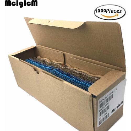 MCIGICM 1W Metal film resistor 0.33-2.2M ohm resistors 10R 1R 100R