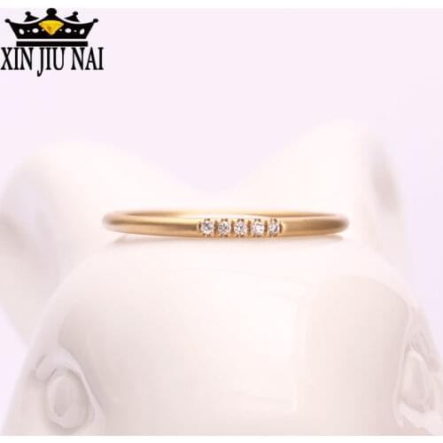Mini old ring 1.3mm-1.5mm, microporous diamond New Top Quality 925 Women Finger Rings Jewelry Fashion Girl Gold Wedding Rings