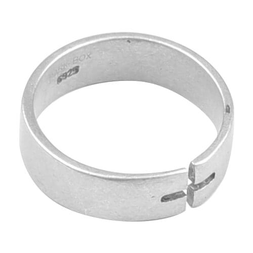 925 Sterling Silver Cross Hollow Open Ring Matte Retro Stacking Hip Hop Simple Rings Men And Women Jewelry Accessories