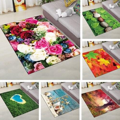 3D Printed Soft Carpets For Living Room Coffee Table Antiskid Floor Mat Child Bedroom play Carpet Bedside Rugs Baby Crawling Pad