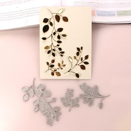 DUOFEN METAL CUTTING DIES tree vine branches leaves set stencil DIY Scrapbook Paper Album 2020 new