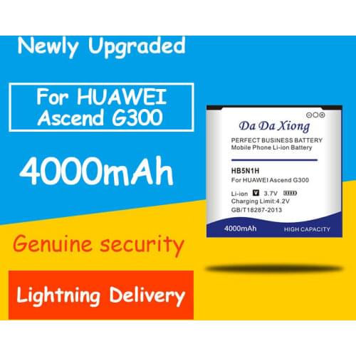 New 4000mAh HB5N1H Battery for Huawei Ascend G300 G305T U8818 U8815 C8812 U8825D C8825D T8828 M660 Y320 G330D Phone Chargers