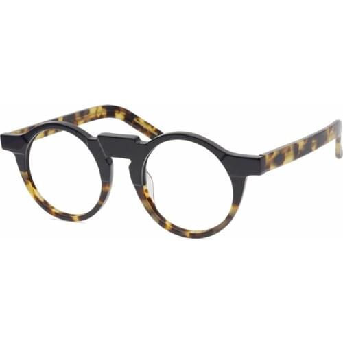 Belight Optical Women Men Acetate Round Retro Vintage Glass Prescription Eyeglasses Optical Spectacle Frame Eyewear MA1465