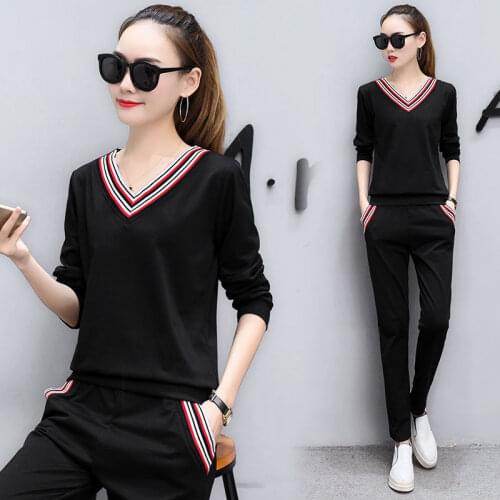 Fall 2021 Two Piece Set Top And Pants Suit Outfits For Women Tracksuit Lounge Wear Korean Fashion Plus Size Clothing 2 Piece Set
