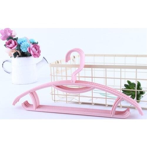 40cm Plastic Hangers For Adult Clothes Colorful Coat Hanger Non-slip Closet Space Saving Dry Wet Clothes Hanger