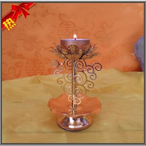 Lotus feet high alloy butter candle holders candle holder lamp holder Buddha Buddha Buddhist supplies for lights