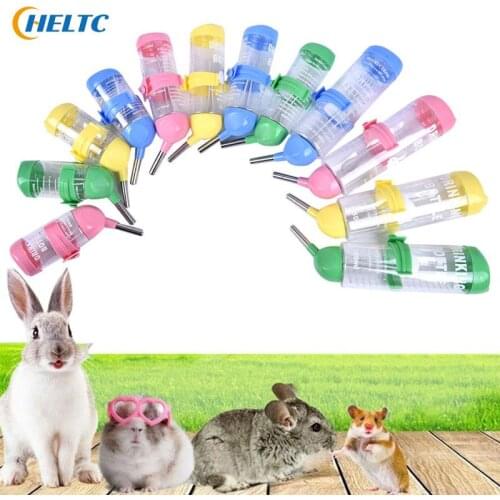 1PCS 80/125/250ml Plastic Hamster Drinker Water Bottle Dispenser Feeder Hanging Pet Dog Guinea Pig Squirrel Rabbit Drinking Head