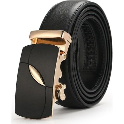 Fashion Brand Leather Belt Business Trousers Strap Pant Ceinture Homme Cowskin Automatic Buckle Cowhide Men Belts