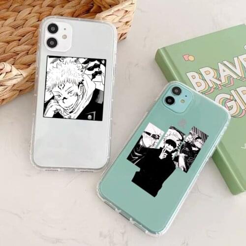 Jujutsu Kaisen Anime Phone Case for IPhone 11 12 X XR XS Pro MAX SE 6 7 8 Plus SE2020 Shockproof Silicone Phone Shell Case Coque