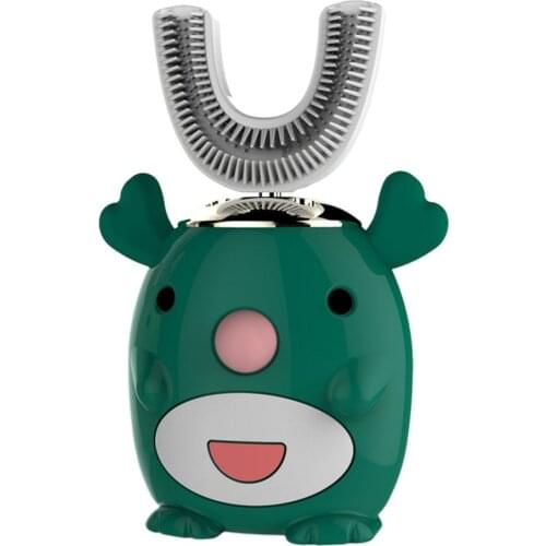 Smart 360 Degree U Shaped Kids Children Electric Toothbrush Silicone Automatic Ultrasonic Teeth Tooth Brush Cartoon Pattern