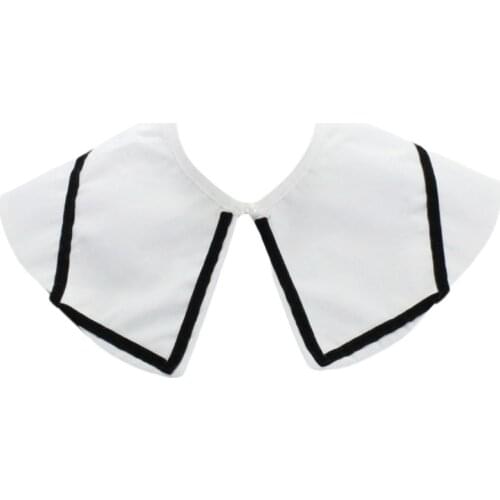 Y1UE Detachable Fake Collar Shawl Rhinestone Buckle Bow Knot Half Shirt Necklace Cape