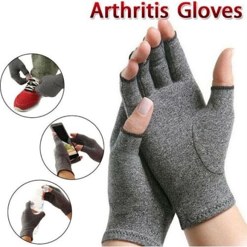 1 Pair Compression Arthritis Gloves Premium Arthritic Joint Pain Relief Hand Gloves Therapy Open Fingers Compression Gloves