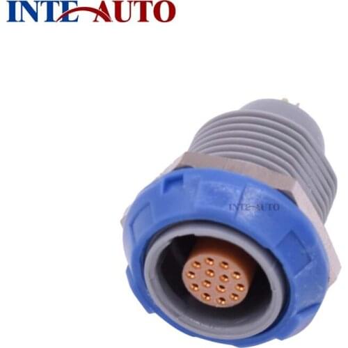 14 Pins plastic medical push pull self-locking female connector, panel mount receptacle, ZKG.M1.4GL.LG,Rohs Certified