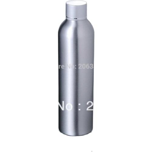 250ml Aluminium bottle bottle with silver screw lid or or lotion bottle