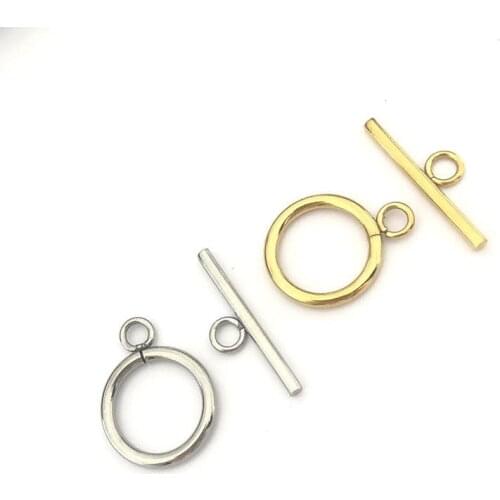 5 Sets Gold Stainless Steel OT Clasps Buckle Connectors For DIY Bracelet Necklace Jewelry Making Findings Bracelet Toggle Clasp