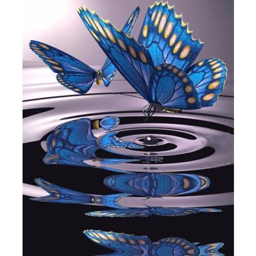 5D Diamond Painting Cross Stitch Butterfly water Christmas Decor For Home DIY Diamond Embroidery Santa Claus Pattern Rhinestone