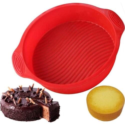 9 Inch Silicone Round Cake Mold Non-Stick Heat-Resistant Birthday Cake Baking Mould Baking Accessories Silicone Bakeware