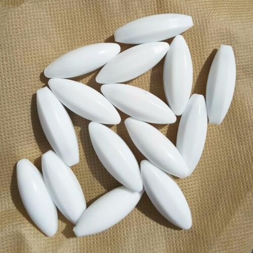 A10x30mm Magnetic Stir Bar olive shape Stirring Bars White PTFE Stir Rod Spin Bars, Pack of 10pcs