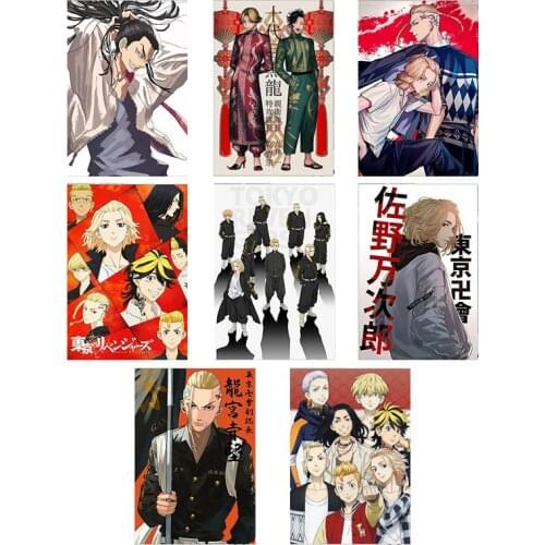 Anime Tokyo Revengers Cosplay Baji Mikey Kzutora Draken Takemichi Posters Props Home Room Bar Wall Decor