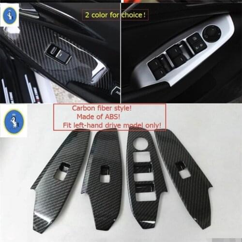 Yimaautotrims Auto Accessory Door Armrest Window Switch Control Panel Cover Trim Fit For Mazda 3 AXELA Sedan Hatchback 2017 2018