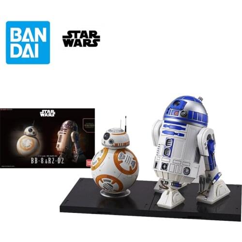 Bandai Star Wars 1/12 BB-8 R2-D2 The Force Awakens Repair Robot Assembly Model Action Figure Decoration Toys Childrens Gifts
