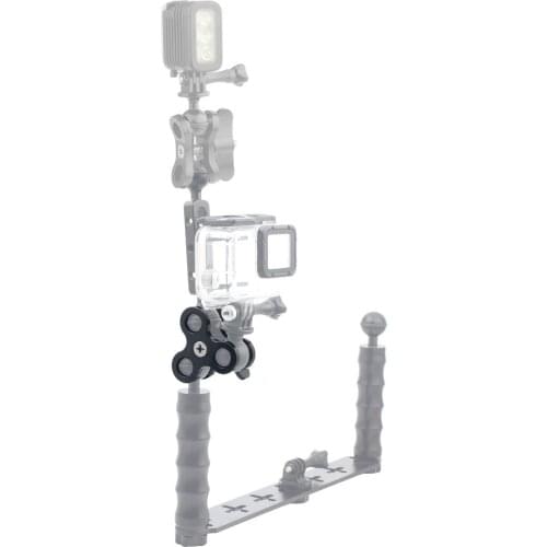 BGNing Aluminum Ball Joint Arms 3 Section Ball Joint Clamp Fill Light Lamp Holder For Diving Underwater Photography