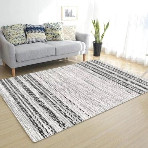 40 Grey And White Rug Large Rugs And Carpets for Home Living Room Nordic Striped Geometric Modern Carpets alfombras Sale