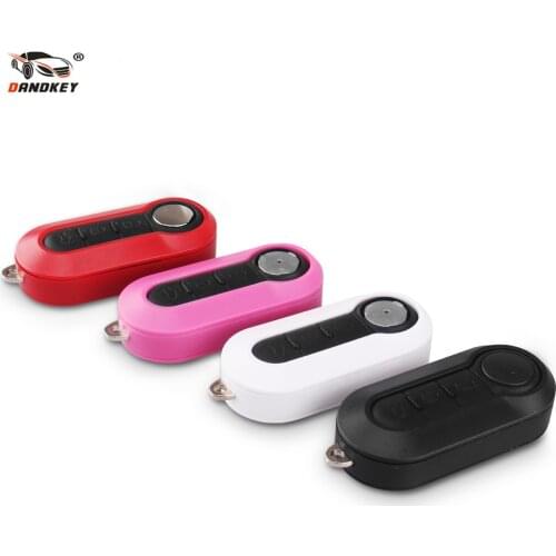 DANDKEY 3 Button Flip Remote Key Case Shell Cover Housing For Fiat 500 Panda Punto Bravo Car Alarm Keyless Entry Fob