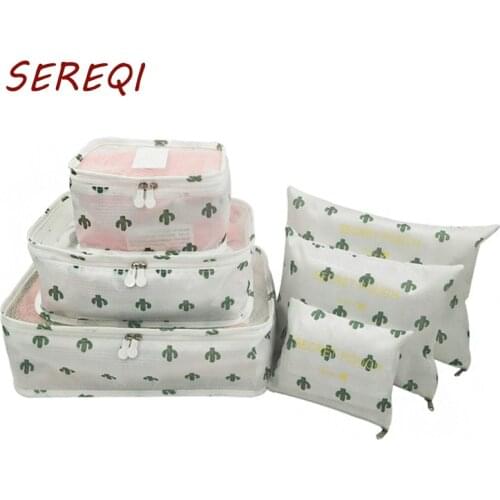 Travel 6-piece Clothing Sorting Bag Waterproof Storage Luggage Travel Bag Portable Clothes Packing Cube Luggage Organizer Set