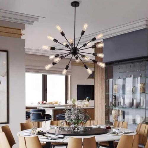 E27 LED pendant light satellite Branch chandelier Iron 110V 220V Retro industry Simplicity indoor home bedroom living room