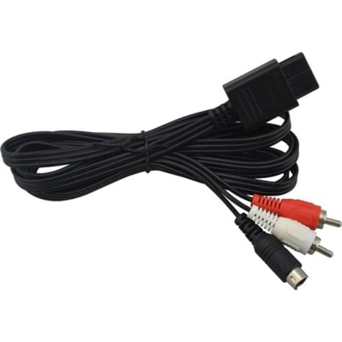 FZQWEG 10 PCS New S VIDEO Cable for Nintendo SNES N64 GameCube SVHS Red White S-Video S-VHS