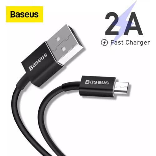 Baseus Micro USB Cable 2A Fast Charging Data Cable USB to Micro 2A for Xiaomi Note 10 Samsung USB Charger Mobile Phone Cable