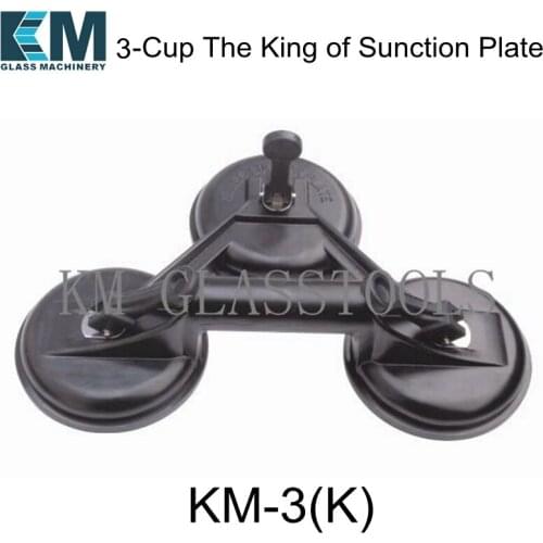 KM New Products! 3-Cup The King of Sucker for 210Kg For Glass ,Ceramic tile, stainless steel plate, flat stone material