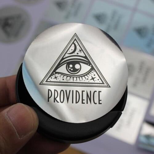 Waterproof custom vinyl logo sticker,die cutting shape gold adhesive label