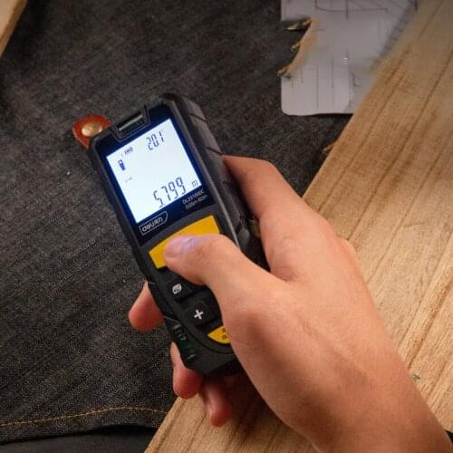 Deli DL331080C 80M Voice Broadcast Charging Mode Laser Rangefinder 30 Sets Of Data Storage Dual Battery Power Supply