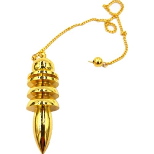 Reiki pendulums for dowsing pendulum pendant male Dowsing Healing Pyramid spiritual Charms Chakra Amulet gold rose gold Copper