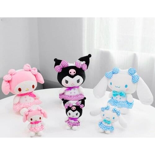 Cute Melody Kuromi Cinnamoroll Soft Stuffed Plush Dolls Pendant kawaii room decor Exquisite Children Birthday Gift