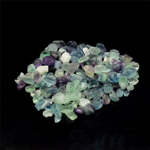 Mini Tumbled Stone 100g Natural Fluorite Healing Reiki Quartz Crystal Stone Rock Chips Garden Flower Decorative Irregular Stone