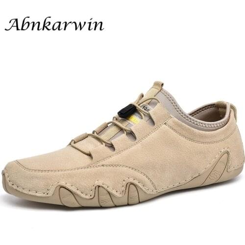 Autumn Casual Designer Men Shoes Leather Zapatos Hombre Mocassin Homme Moccasins Trend 2020 Handmade Brand Fashion Summer