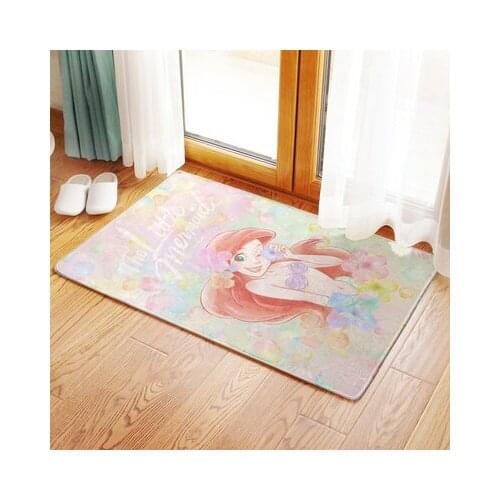 Disney Princess mermaid Anime Figures Cartoon Product Cosplay Accessories Customized Floor Mat Home Carpets Bedroom Rug Gifts