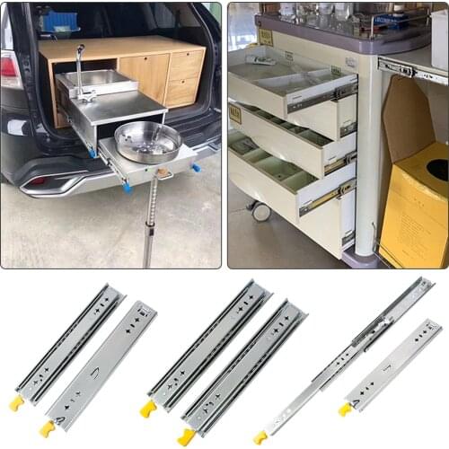 Heavy-duty Full Extension Drawer Slide With Lock 120kg Bearing Capacity Drawer Runner Ball Bearing Industral Slide Equipment