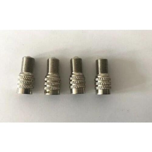 Wholesale 200pcs/lot TYRE VALVE EXTENSION ADAPTER SILVER DUST CAP CARAVAN CAR BIKE VAN TRUCK LORRY 25MM COPPER NICKEL PLATING