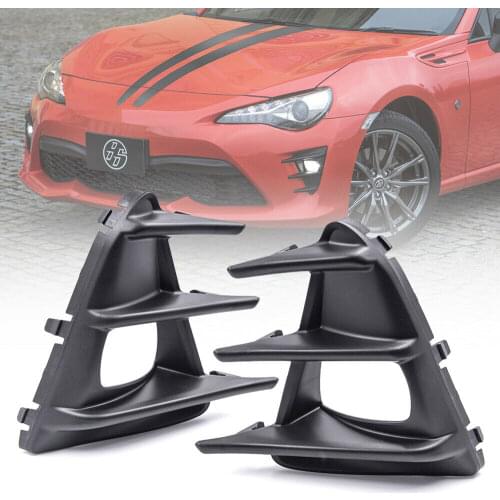 Pair LH RH OEM Fog Lamp Bezel Covers Kit for 2017-up Toyota 86 Black ABS Plastic
