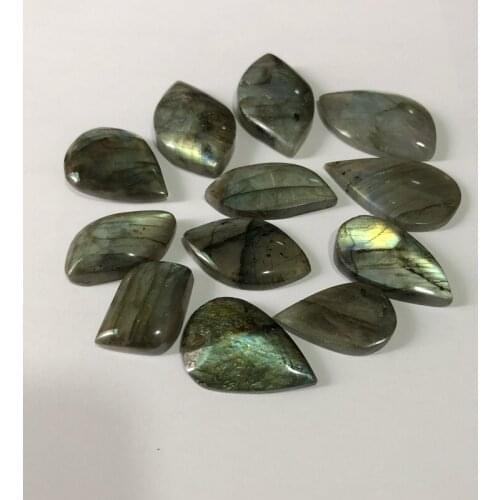 Natural Labradorite Pendant Cabochon, Mixed Shape Pnedant,Irregular Size Stone Cabochon,5pcs/lot,Size 20mm